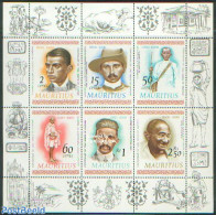 Mauritius 1969 M. Gandhi S/s, Mint NH, History - Nature - Various - Gandhi - Cattle - Textiles - Mahatma Gandhi