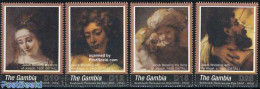 Gambia 2006 Rembrandt Paintings 4v, Mint NH, Art - Paintings - Rembrandt - Gambia (...-1964)