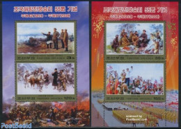 Korea, North 2008 55 Years Liberation War 2 S/s, Mint NH, Art - Bridges And Tunnels - Puentes