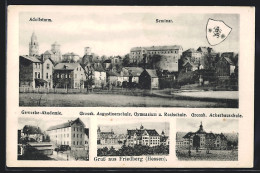 AK Friedberg /Hessen, Gewerbe-Akademie, Grossh. Augustinerschule Mit Gymnasium Und Realschule, Grossh. Ackerbauschule  - Friedberg