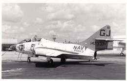 Photo Originale - Aviation - Militaria - Avion  Grumman F 9 Cougar - Navy - Aviación