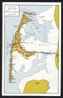 AK Sylt, Landkarte Der Insel, Umgebung, Nordsee  - Sylt