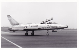 Photo Originale - Aviation - Militaria - Avion North American F-100 Super Sabre - US AIR FORCE - Aviación