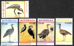 Botswana 2017 The Bustards 5v, Mint NH, Nature - Birds - Botswana (1966-...)