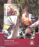 Guyana 2018 Birds From Hoatzin 4v M/s, Mint NH, Nature - Birds - Guyana (1966-...)