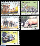 Botswana 2018 The Big Five 5v , Mint NH, Nature - Animals (others & Mixed) - Cat Family - Elephants - Rhinoceros - Botswana (1966-...)