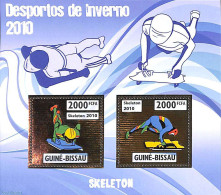 Guinea Bissau 2010 Winter Sports S/s, Gold, Mint NH, Sport - Sport (other And Mixed) - Guinée-Bissau