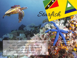 Nevis 2020 Starfish S/s, Mint NH, Nature - Fish - Turtles - Fishes