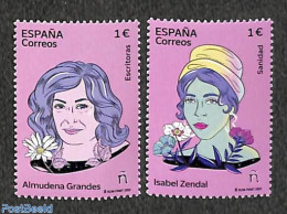 Spain 2022 Isabel Zendal, Almudena Grandes 2v, Mint NH, Health - Health - Art - Authors - Unused Stamps