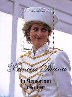 Tuvalu 2022 Princess Diana S/s, Mint NH, History - Charles & Diana - Kings & Queens (Royalty) - Koniklijke Families