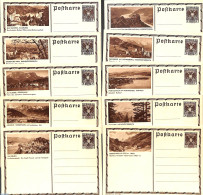 Austria 1930 10 Illustrated Postcards, Unused Postal Stationary - Storia Postale