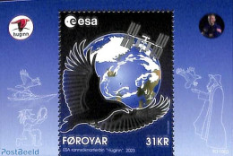 Faroe Islands 2023 Mission Huginn S/s, Mint NH, Nature - Transport - Various - Birds - Space Exploration - Maps - Geography