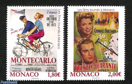 Monaco 2023 Cinema 2v, Mint NH, Performance Art - Sport - Film - Movie Stars - Cycling - Playing Cards - Art - Poster .. - Unused Stamps