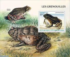 Central Africa 2023 Frogs, Mint NH, Nature - Frogs & Toads - Centrafricaine (République)
