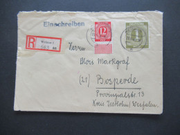 Kontrollrat 1 RM Mi. Nr.937 MiF Mit Nr.919 Einschreiben Weimar 1 Nach Bösperde In Westfalen / Verwendet In Der SBZ - Storia Postale