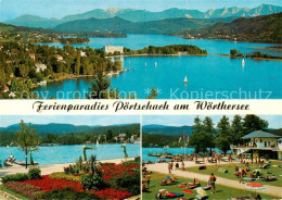 73855611 Poertschach Woerthersee Fliegeraufnahme Blumenstrand Strandbad Poertsch - Other & Unclassified