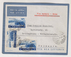 ITALY ERITREA 1937 ADDIS ABEBA ( ETHIOPIA )  Nice Airmail Cover To Germany - Erythrée