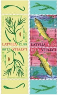 Latvia Lettland Lettonie 2024 Europa CEPT Underwater Flora And Fauna Fish Plant Set Of 2 Tete-beshes MNH - Fische