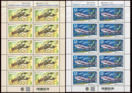 MOLDOVA 2024 Europa CEPT. Underwater Fauna & Flora - Fine 2 Sheets MNH - Moldavia