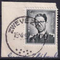 Timbres ROI BAUDOUIN TYPE MARCHAND CACHET Zwevezele - Gebruikt