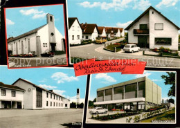 73855411 Oberlinxweiler St Wendel Kirche Schillerstrasse Wohngebiet Schule Mehrz - Andere & Zonder Classificatie