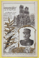 CPA  GUERRE 1914 -18 Cathédrale De REIMS  - Marne - GENERAL JOFFRE - Carte Bon état - War 1914-18
