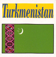 Flag Chromo - Turkmenistan - 5 X 5 Cm - Other & Unclassified