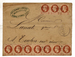 Document FRANCE Avec Timbre 2c Brun Van Dyk Sur Fragment Oblitération 07/04/1871 - 1849-1876: Période Classique