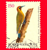 VATICANO  - Usato - 1989 - Uccelli - Birds - Oiseaux - Picchio Verde - 150 L. - Oblitérés