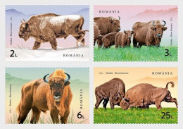 Romania 2023 World Nature Reserves Day — Nature Park "Vanatori", Wild Wisents Stamps 4v MNH - Neufs