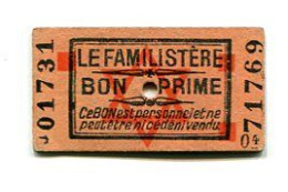 Ticket Familistère Bon Primé Avec Croix De David    VOIR  DESCRIPTIF  §§§ - Non Classés