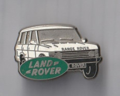 PIN'S   THEME VOITURE 4 X 4  LAND ROVER   MARQUE  RANGE ROVER  VARIANTE  COULEUR BLANCHE - Altri & Non Classificati