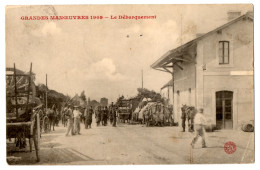 CPA  MILITARIA - Grandes Manoeuvres 1909. Le Débarquement - Maniobras