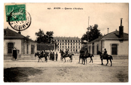 CPA AVON (77) - 447. Quartier D'Artillerie (animée) - ELD - Kasernen