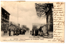CPA AUTUN (71) - 90. Caserne Changarnier (29e D'infanterie) - Entrée - Dos Simple 1904 - Coll. Dumothier - Barracks