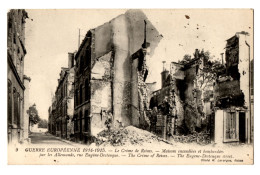 CPA 51 - REIMS (Marne) - 9. Rue Eugène Desteuque Maisons Incendiées Et Bombardées Par Les Allemands - Guerre 1914-1915 - Reims