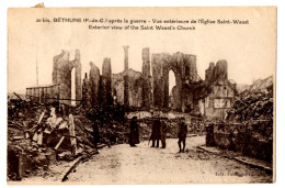 CPA 62 - BETHUNE (Pas De Calais) - 20 Bis. Après La Guerre, Vue Extérieurede L'Eglise Saint Waast - Bethune