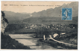 CPA 73 - YENNE (Savoie) - 3887. Vue Générale. Le Mont Et La Dent Du Chat. Le Rhône - Ed. Grimal - Yenne