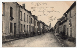 CPA 80 - CONTY (Somme) - Rue Verte (petite Animation) - Ed. L. Caron - Conty