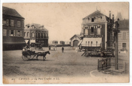 CPA 80 - CAYEUX (Somme) - 203. La Place Courbet (petite Animation, Attelage) - LL - Cayeux Sur Mer