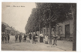 CPA 80 - CAIX (Somme) - Place De La Mairie - Ed. Mascré  (animée) - Altri & Non Classificati