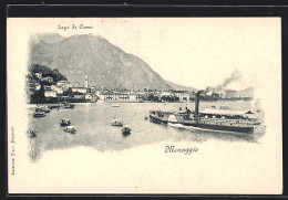 Cartolina Menaggio, Lago Di Como, Dampfer Lariano Vor Dem Ort  - Como
