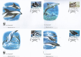 AUSTRALIE 2009  4 FDC WWF-DAUPHINS YVERT N°3079/3082 - FDC