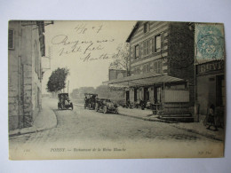 Cpa...Poissy...restaurant De La Reine Blanche...1907...animée...(voitures Anciennes)... - Poissy