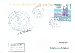 TAAF - Crozet - Technicien Telecom 52e Mission Oblit Alfred Faure 22/07/2015 - Storia Postale