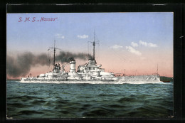 AK Kriegsschiff S. M. S. Nassau In Voller Fahrt  - Guerra