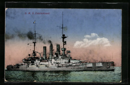 AK Kriegsschiff SMS Deutschland, Totalansicht  - Guerra