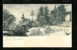 AK Davos-Frauenkirch, Kirche Im Winter  - Davos