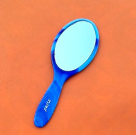 Miroir Face à Main Paris Plastique Bleu Marbré - Altri & Non Classificati