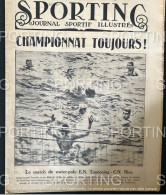 1927 Rare Revue Sportive " SPORTING " WATER POLO - - 1900 - 1949